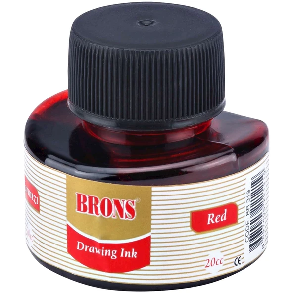 Brons Çini Mürekkebi 20 CC Kırmızı BR-319 ürün görseli 1
