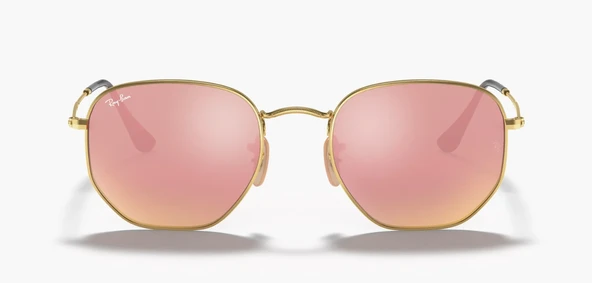 Ray-Ban Hexagonal 3548N 001/Z2 Gold-Copper Güneş Gözlüğü - 3
