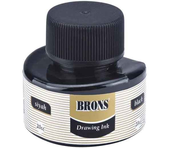 Brons Çini Mürekkebi 20 CC Siyah BR-317 ürün görseli 1
