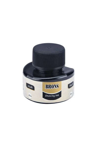 Brons Çini Mürekkebi 20 CC Siyah BR-317 - Resim 2