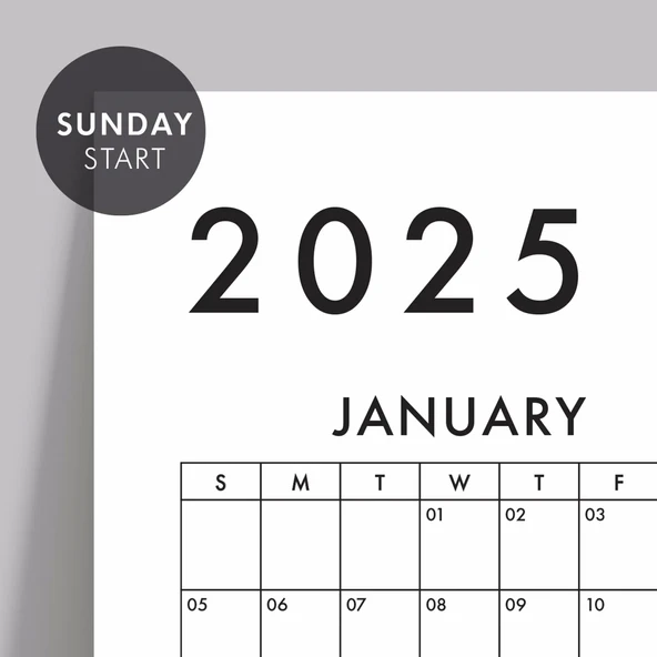 Amerikan Standardı 2026 Yıllık Planlayıcı Duvar Takvimi - 3