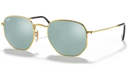 Ray-Ban Hexagonal 3548N 001/30 Gold-Silver Güneş Gözlüğü