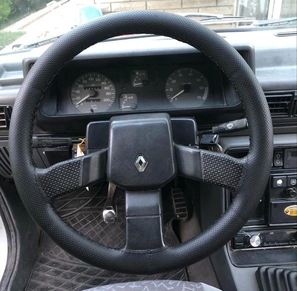 DİKİŞLİ DİREKSİYON KILIFI NOKTALI DERİ SİYAH DİKİŞLİ RENO BROADWAY 98 KASA İÇİN ürün görseli