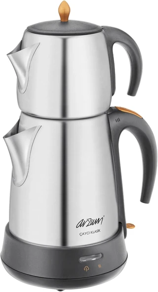 ARZUM AR3004-IND Cayci Classic çay makinesi, çay hazırlayıcı, Türk çaydanlığı, 1650 W güç, çıkarılabilir paslanmaz çelik çay filtresi ürün görseli