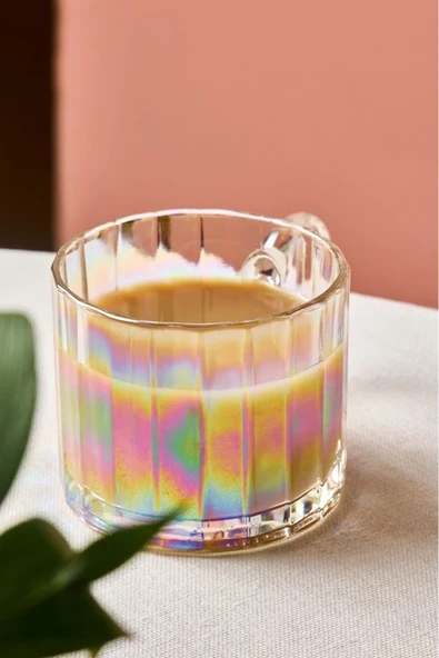 Luna Lüsterli Cam Kupa 300 ml - Resim 4