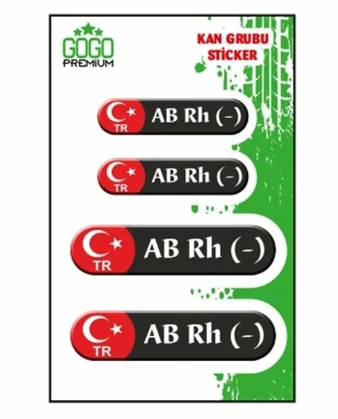 KAN GURUBU SİYAH DÖRTLÜ ETİKET AB RH- ürün görseli 1