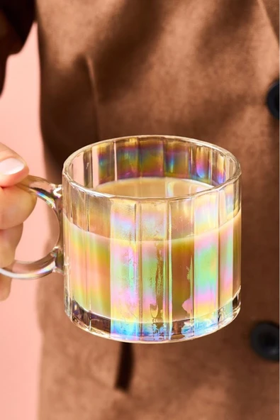 Luna Lüsterli Cam Kupa 300 ml - Resim 5