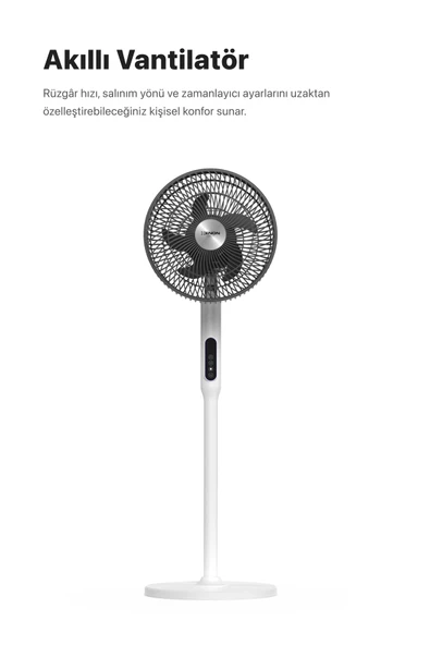 Xenon Smart Akıllı Vantilatör 60W Kumandalı 3 Kademeli Wi-Fi Mobil Uygulama ile Kontrol 70 Ayaklı Fan X7430 - 5