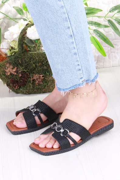 Fort 014-23 Fls Toka Detaylı Tatil Terliği Günlük Terlik Kadın Terlik - Resim 2