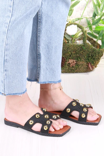 Fort 014-25 Fls Toka Detaylı Tatil Terliği Günlük Terlik Kadın Terlik - Resim 3