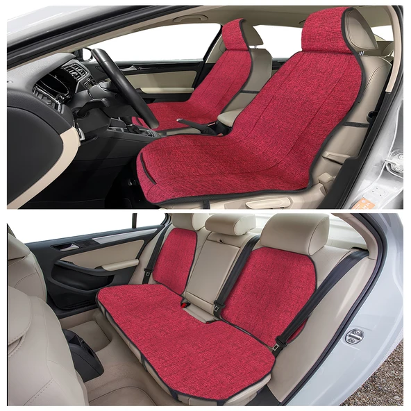 Keten Cepli Araç Ön Arka Koltuk Koruyucu Araba Koltuk Minderi ürün görseli