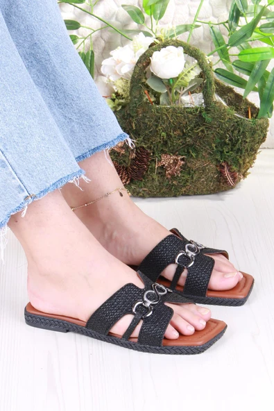 Fort 014-23 Fls Toka Detaylı Tatil Terliği Günlük Terlik Kadın Terlik ürün görseli