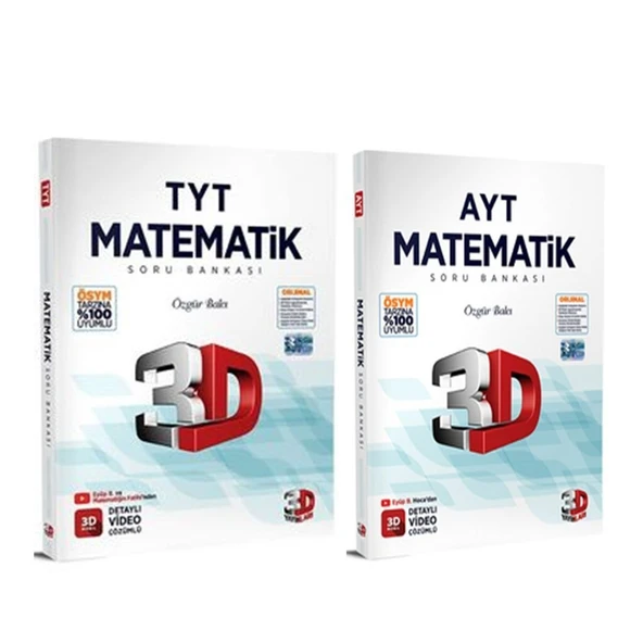 3D TYT ve AYT Matematik Seti 2 Kitap ürün görseli 1