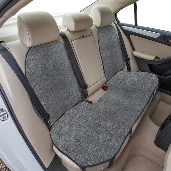 Keten Cepli Araç Ön Arka Koltuk Koruyucu Araba Koltuk Minderi - Resim 2