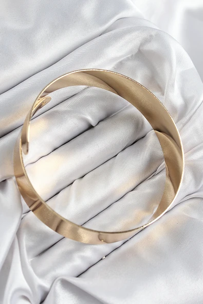 Pirinç Sarmal Model Gold Renk Pazu Bileklik - Resim 2