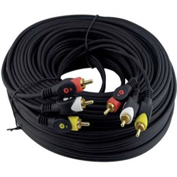 3 RCA + 3 RCA 1.KALİTE 20 METRE KABLO (5047)