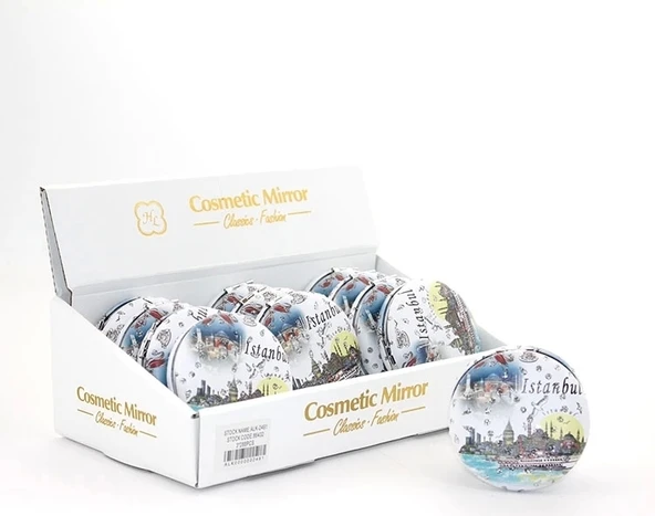 Taşlı İstanbul Tasarımı El Aynası Kalın Alk2491 ürün görseli 1