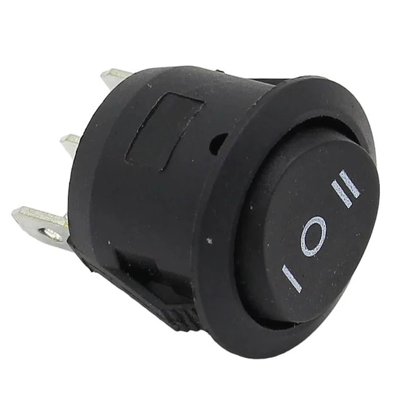 IC-134 Yuvarlak Işıksız On-Off-On 3P Anahtar - Resim 2