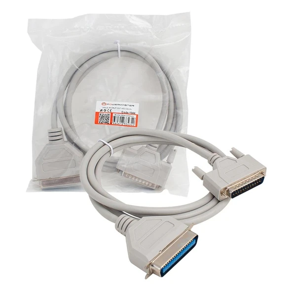 Powermaster PM-4940 1.5 Metre IEEE1284 DB25 Erkek - DB25 Dişi Paralel LPT Yazıcı Kablosu - 2