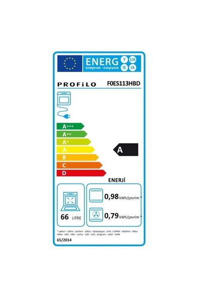 F0ES113HBD Gazlı Elektrikli Beyaz Solo Fırın - Resim 6