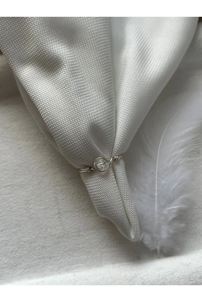 Minimal Şeffaf Kristal Taşı Gümüş Renk Tel Yüzük El Yapımı ürün görseli 1