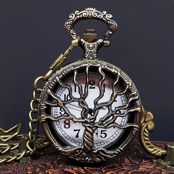 Hayat Ağaçı Tasarımlı Köstekli Saat ürün görseli