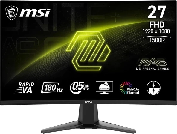 MSI MAG 27C6F 27" 0.5 ms Full HD Curved 180 Hz Oyuncu Monitörü Outlet ürün görseli