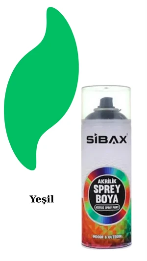 Sibax Akrilik Sprey Boya – 400 ml | Parlak Renkli Hızlı Kuruyan Boya | Metal, Ahşap, Cam, Plastik, Duvar Uyumlu | Tüm Renkler - 7