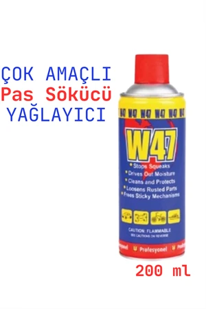 W47 Pas Sökücü ve Yağlayıcı Sprey – 200 ml | Çok Amaçlı Koruyucu, Temizleyici ve Gıcırtı Önleyici Yağ Spreyi - 1