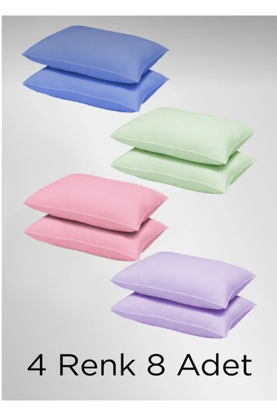 Sheri Home 8 Adet %100 Pamuk Yastık Kılıfları 4 Farklı Renk Klf1231475377 ürün görseli