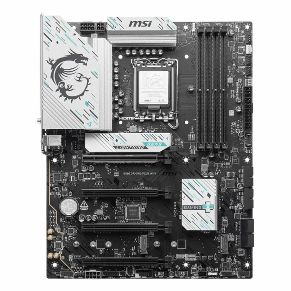 MSI B860 Gaming Plus WiFi DDR5 (8600MHz)OC M.2 HDMI/DP/USB-C PCIe 5.0 1851P ATX Anakart - Resim 2