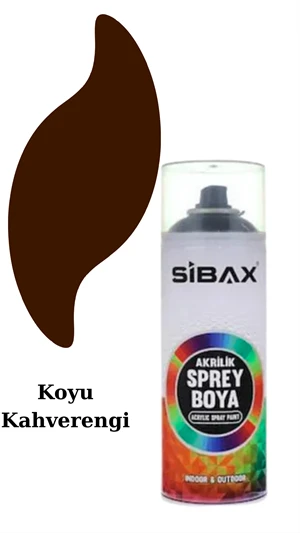Sibax Akrilik Sprey Boya – 400 ml | Parlak Renkli Hızlı Kuruyan Boya | Metal, Ahşap, Cam, Plastik, Duvar Uyumlu | Tüm Renkler - 9