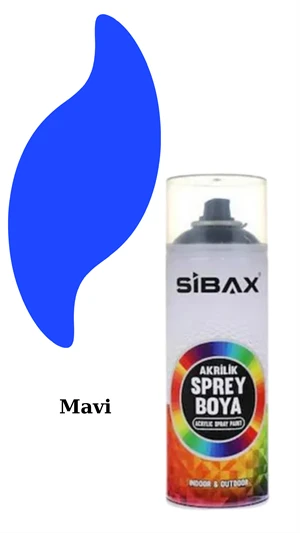 Sibax Akrilik Sprey Boya – 400 ml | Parlak Renkli Hızlı Kuruyan Boya | Metal, Ahşap, Cam, Plastik, Duvar Uyumlu | Tüm Renkler - 11