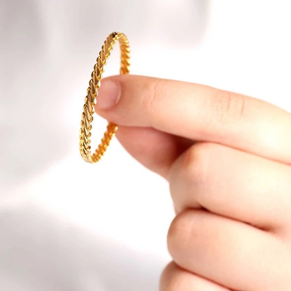 7 gr 22 Ayar Üçlü Adana Burma Çocuk Bilezik - 2