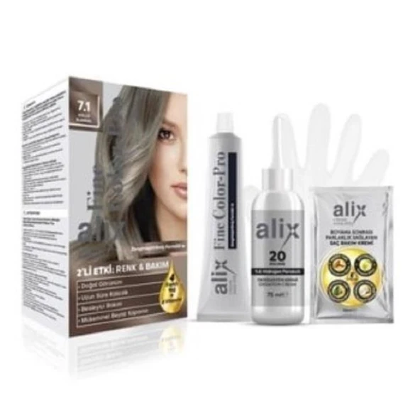 Alix Kit Sac Boyası 7.1 Küllü Kumral 50ml - Resim 2