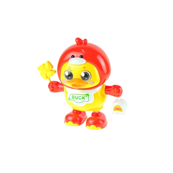 Oyuncak Sevimli Yavru Ördek Işıklı Sesli Rüzgar Güllü 20 Cm - 1