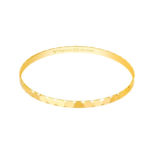 14 gr (gram) 22 Ayar İşçiliksiz Petek Ray Bilezik ürün görseli 1