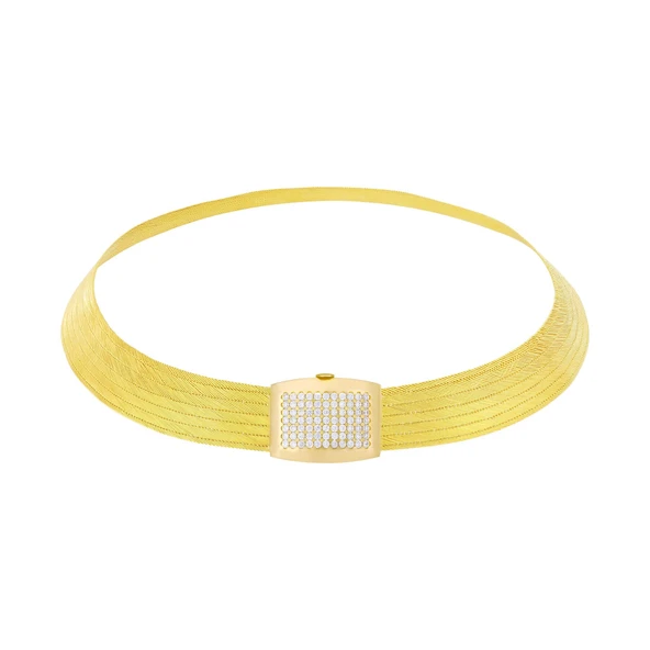 22 Ayar Altın Trabzon Hasırı Kolye T050352 ürün görseli