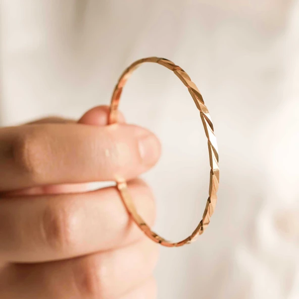 11 gr (gram) 22 Ayar İşçiliksiz Gözde Es Bilezik - 2