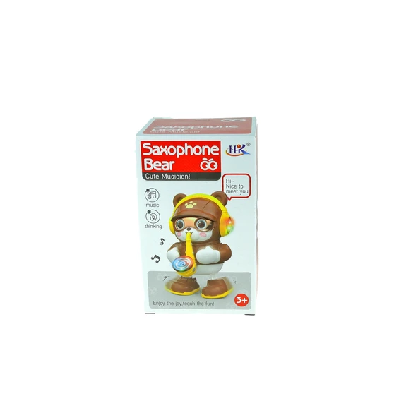 Oyuncak Ayıcık Saksafon Çalan Ayıcık Işıklı Sesli 18 Cm - 3
