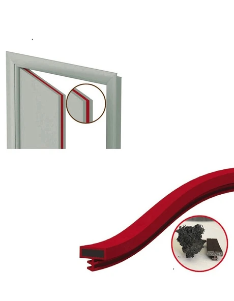 Contacall Ahşap Panel Kapı İntümesan Yangın Fitili Duman Sızdırmaz Conta 6 Metre Kahverengi - Resim 3