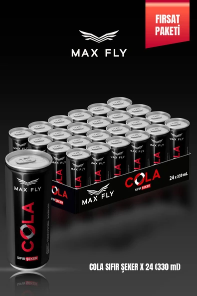 Max Fly Kola Zero – 330 ML x 24 Adet Şekersiz Ferahlık ürün görseli