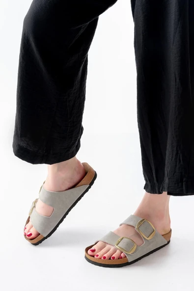 P-101 Gri Günlük  Kadın Terlik ürün görseli 1