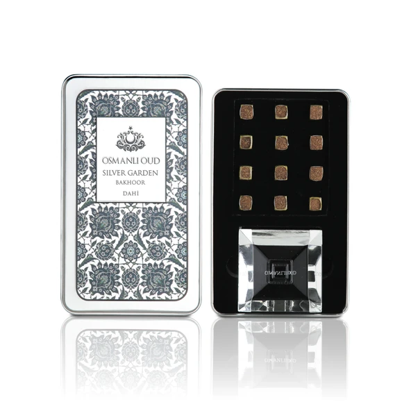 Osmanlı Oud Dahi Silver Garden Bakhoor – 12'li Oryantal Odunsu Tütsü Seti –  4086 - Resim 4