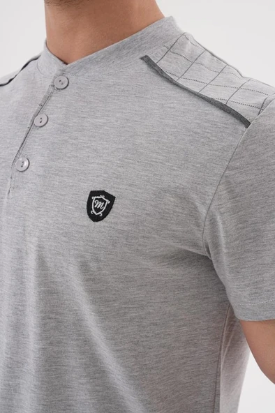 Mecit 2980 Gri Büyük Beden 3 Parça Erkek Şortlu Pijama Takımı - Resim 4