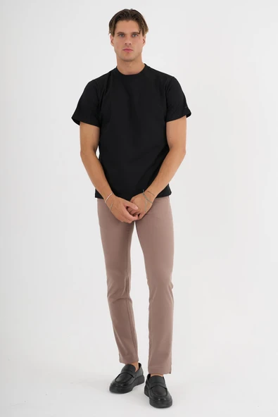 Erkek Siyah %100 Pamuklu Standart Kalıp T-sihrt - 2