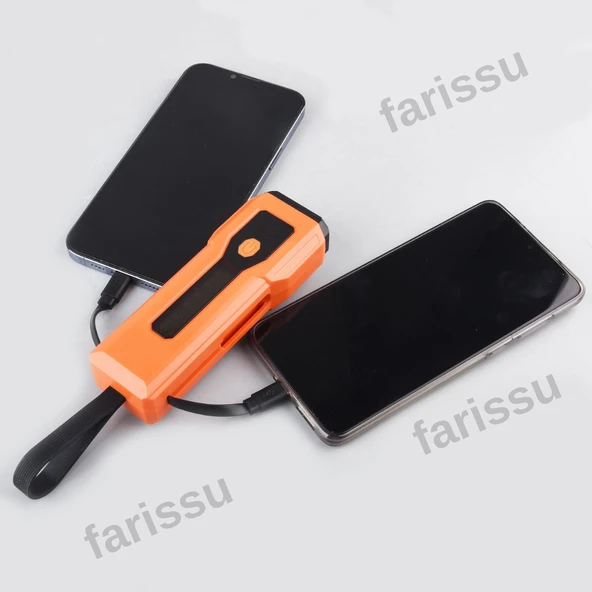 5000 mAh Powerbankli Bisiklet Lambası - 600 Lümen Çift Işık Kaynağı ve Dijital Gösterge ile Güvenli Sürüş - 6