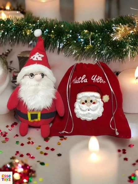 Kırmızı Noel Baba Çuvalı 30x30 hediye Paketi ürün görseli