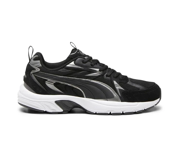 Milenio Tech SuedePUMA Black-Puma Aged Silver-Cool Dark Gray