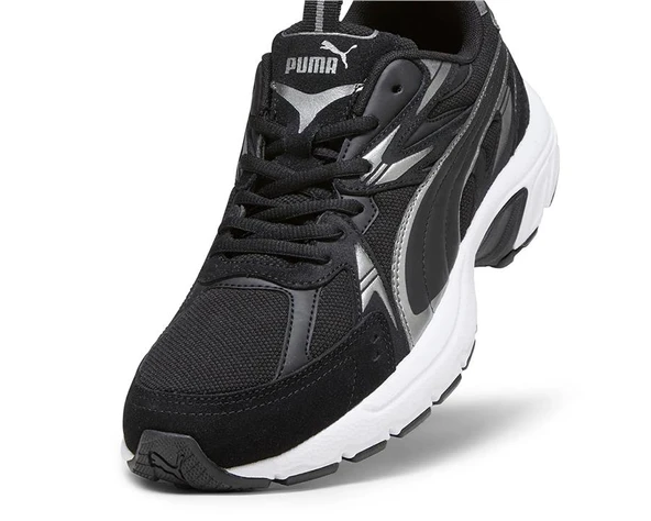 Milenio Tech SuedePUMA Black-Puma Aged Silver-Cool Dark Gray - 6